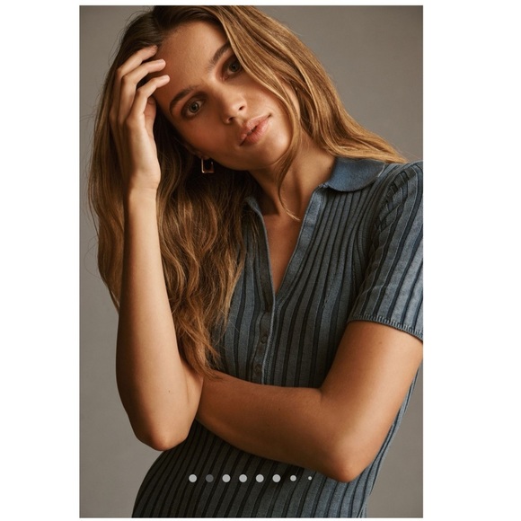 New daily practice by Anthropologie Morris Sweater Midi Dress Short Sleeve XXS - Picture 3 of 7